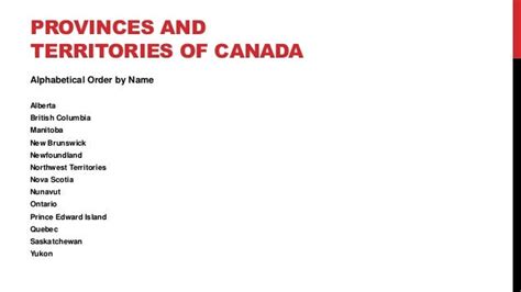 canada provinces alphabetical order